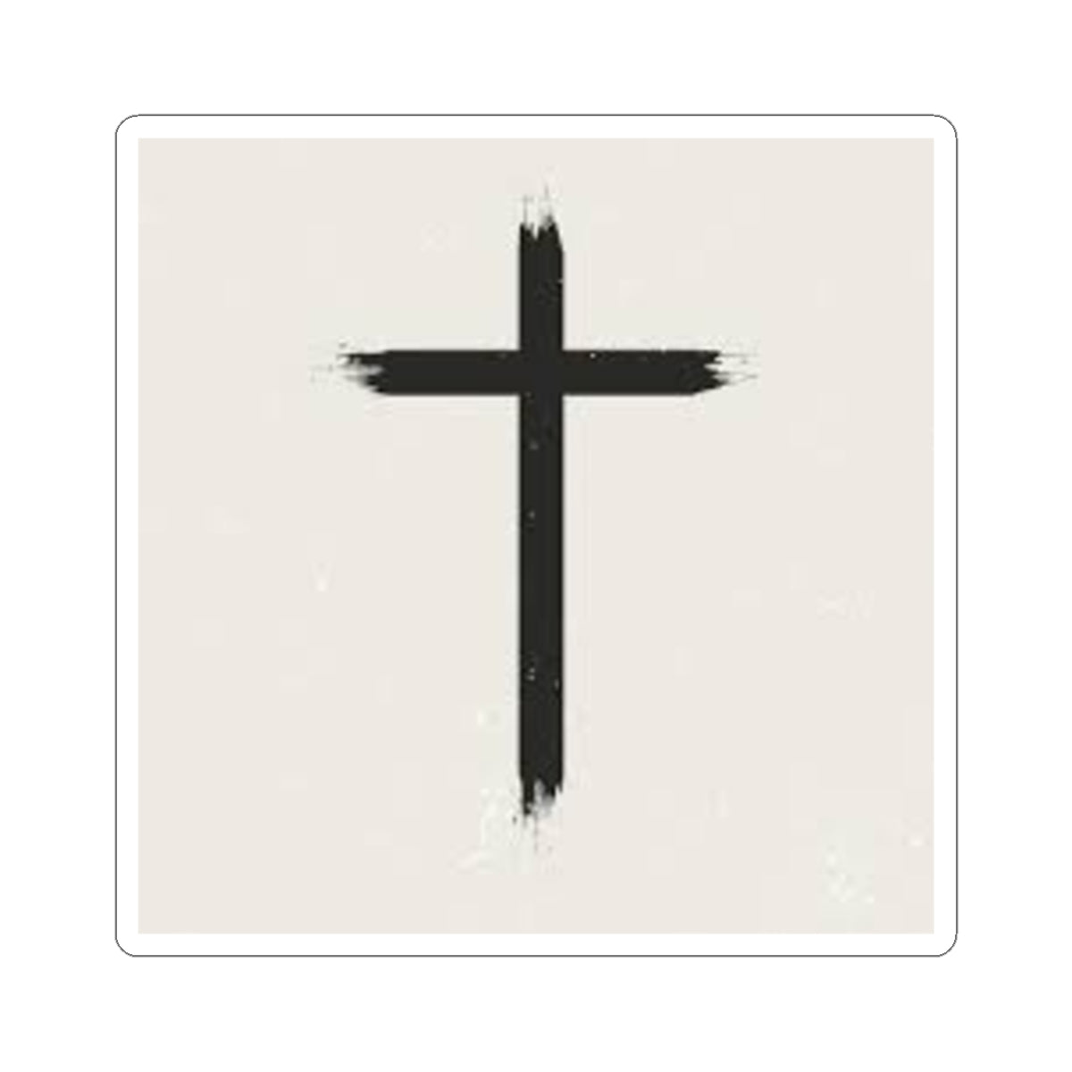 Minimalist Cross Kiss-Cut Stickers - Faith-Inspired Decor for Laptops and Journals