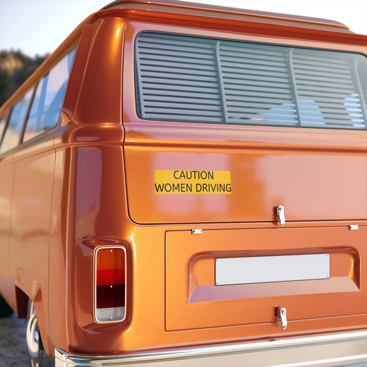 Caution Women Driving Bumper Stickers - Fun & Humorous Car Decor